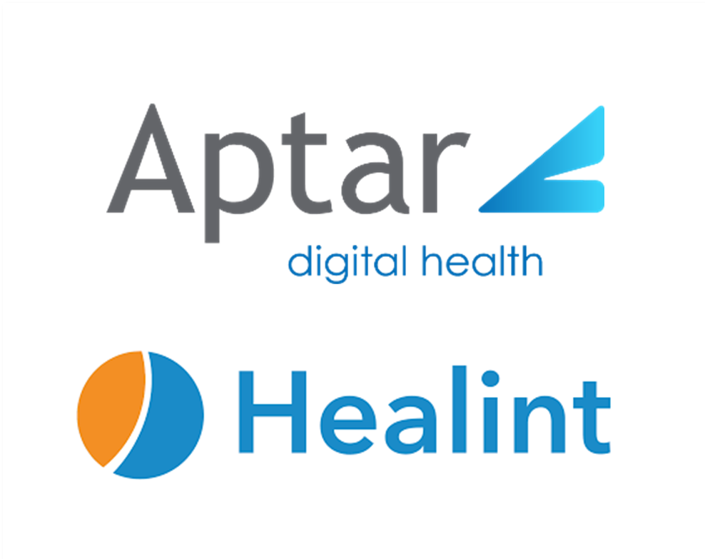 Aptar digital health and Healint logos